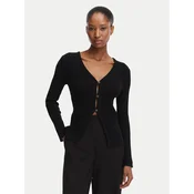 Calvin Klein Pletena jopica LV047G317G Črna Classic Fit