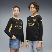 PUMA Manchester City 26/27 Away Long Sleeve Jersey Youth, Kids, Black/Flaxen, 9-10Y
