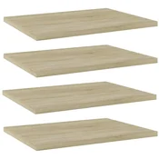 Vidaxl Dodatne police za omaro 4 kosi sonoma hrast 40x30x1,5 cm