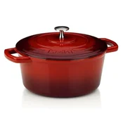 Posoda za peko CALIDO, litoželezna, rdeča O24cm x h11,5cm 4L - Kela