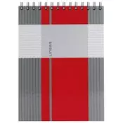 Blok kolegij A5 crte 80L spirala gore mat+lak Linear Marker 4-65