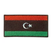 shumee Našitek zastave Libije - nalepka za likanje/toplotno varjenje - vezen našitek/značka/emblem