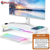 Huiersi Postolje za monitor, RGB, 50x23 cm, Belo