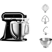 KitchenAid mešalec Onyx Black, črn (KA5KSM185PSEOB)