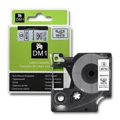 Qoltec trak za DYMO D1 53713, 53718 | 24 mm x 7 m | bel/črn tisk
