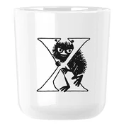 Plastični lonček MOOMIN ABC 200 ml, črka X, bela, RIG-TIG