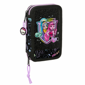 Dvostruka pernica Monster High Crna 12.5 x 19.5 x 4 cm 28 Dijelovi