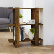 Ormaric za knjige / pregrada boja dimljenog hrasta 80x30x87 cm