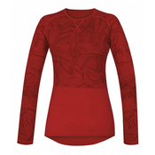 Husky Merino termoprádlo Dámske tričko s dlhým rukávom červená