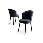 HANAH HOME Set stolica (2 dela) Risa Anthracite Black