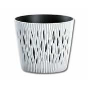 Prosperplast Prevleka za cvetlične lončke SANDY 2v1 plastična mat d26x22cm, bela