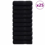 Vidaxl Gostinska brisača SOLUND 25 szt. Črna 70 x 140 cm 550 gsm