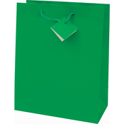 Vrečka darilna plast. mat a4 32,4x12,7x26 PROMOCIJA - ZELENA