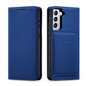 MG Magnet Card knjižni usnjeni ovitek za Samsung Galaxy S22, modro