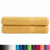 Vidaxl vidaXL Premium brisače SOLUND, 2 kosa, zlate, 100x200 cm