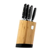 Komplet kuhinjskih nožev s polnim trnom in bambusovim stojalom Black Vantage 6-delni 55520