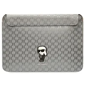 Karl Lagerfeld Karl Lagerfeld NFT Saffiano Monogram Ikonik Karl Sleeve - torba za prenosnik 14 (srebrna)