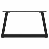 Noge za klub stolic V-oblika 2 kom Crne 60 x (30-31,3) cm Celik