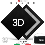 3D črno slikarsko platno na okvirju PROFI | več dimenzij