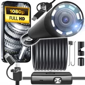 Digitalna endoskopska inspekcijska kamera za LED 8 mm Full HD 5m