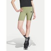 adidas Kolesarske hlače Future Icons 3-Stripes IY8109 Zelena Slim Fit