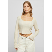 Womens soft grass with short ribs and long sleeves