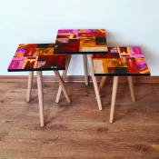 Hanah Home Set klub stocica 3Shp136, 3 komada, Šarena