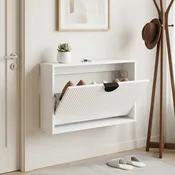 vidaXL omara za čevlje VENRAY 70 x 17 x 43 cm Inženirski les Bela