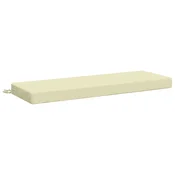 Vidaxl Blazina za klop SOEST 100% poliester Krem 120 x 40 x 8 cm