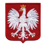 shumee Našitek poljskega grba - Poljska - velik - magnetna podlaga - vezen našitek/značka/emblem