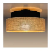 Plafonska svetiljka BOHO 1xE27/60W/230V, precnik 40 cm, crna/bež