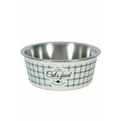Zolux Skleda za mačke iz nerjavečega jekla FOOD CAT 400ml bež