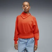 PUMA T7 Asymmetrical Zip Sweatshirt Women, Clothing, Red Flash, XL