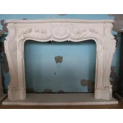 Casa Padrino luxury baroque marble fireplace surround white 240 x H. 170 cm