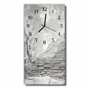 tulup.si Steklena navpična ura Siva stena 30x60 cm