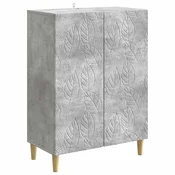 Vidaxl Strani šal Betonsko siva 66 x 34,5 x 90 cm Inženirski les