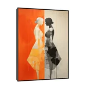 Canvas Slika na platnu Couple, Sa ramom, 60 x 80 cm, Crni