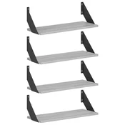 Vidaxl Stenske police 4 kos Siva Sonoma 50 x 20 x 17 cm