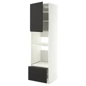 METOD / MAXIMERA Visoki element za ugradne uredaje, bela/Upplöv boja antracita, mat, 60x60x220 cm