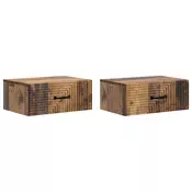 vidaXL Stenski nočni omarici 2 pcs Star les 49 x 34,5 x 20 cm