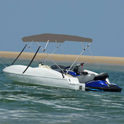vidaXL Bimini tenda s 4 loki siva 236x228x127 cm