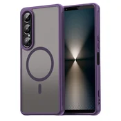 Hibridni ovitek HaloFrost II MagSafe za Sony Xperia 1 VII - purple