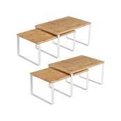 Songmics Kuhinjski organizator komplet 4 zložljivih polic 297x195x155 cm bela