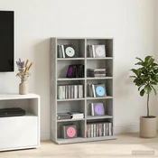 vidaXL CD omara Betonsko siva 65 x 23,5 x 97,5 cm Inženirski les
