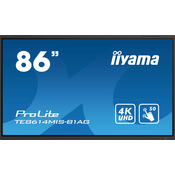 Iiyama Monitor ProLite TE8614MIS-B1AG - 217.4 cm (86) - 3840 x 2160 4K UHD