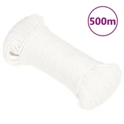 Vidaxl vidaXL Jadralna vrv, enobarvna bela, 5 mm, 500 m, polipropilen