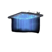 Wanmivezlo Tuš glava za dež, velikost 16 palcev, LED funkcija spreminjanja barve, 16Inch črna, (5000159210)