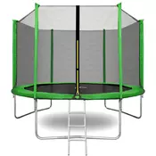 aGa SPORT TOP Trampolin 250 cm svetlo zelena + zaščitna mreža + lestev