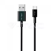 V-TAC USB tip C kabel duljine 1M, Pearl serija, crni 8483
