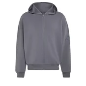 Mikina adidas Soft Lux Full-Zip Hoodie Grey Five M